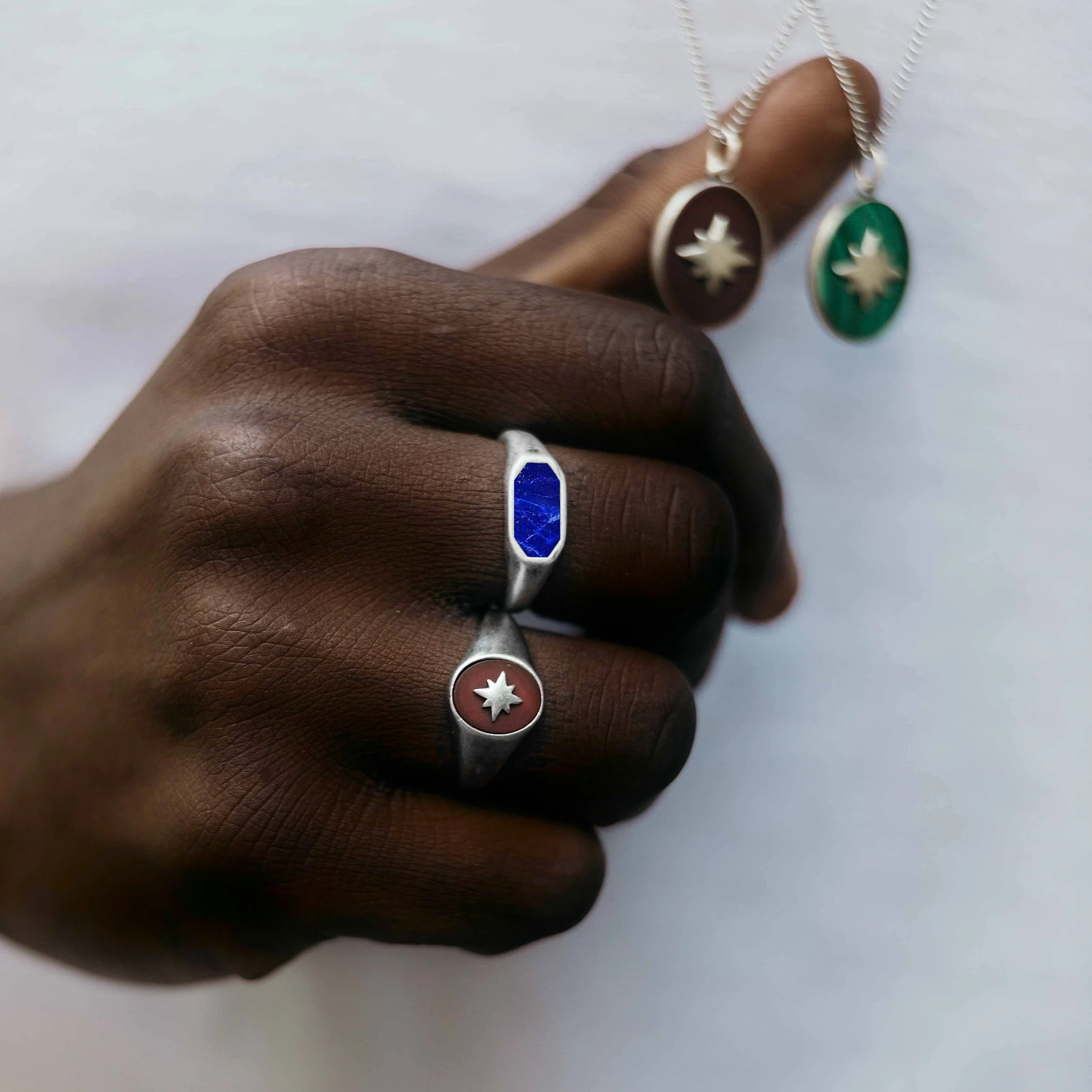 Octagon Signet Ring With Lapis Lazuli Stone - Image 6