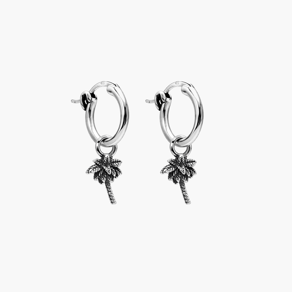 Palm Tree Sterling Silver Earring - Image 3