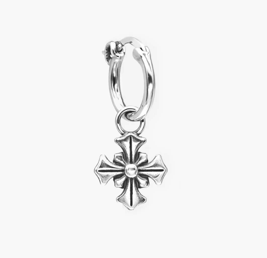 Patonce Cross Sterling Silver Earring