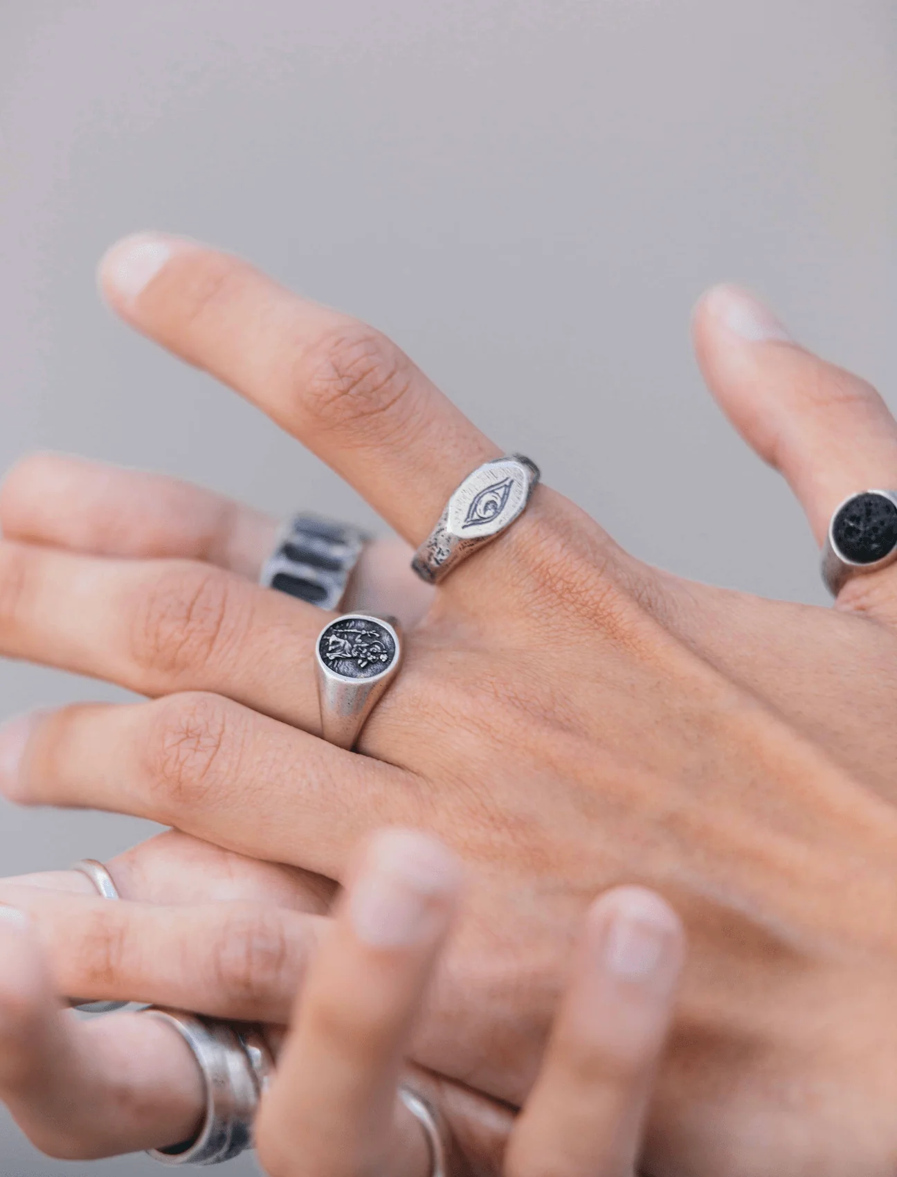 St. Christopher Sterling Silver Signet Ring - Image 6