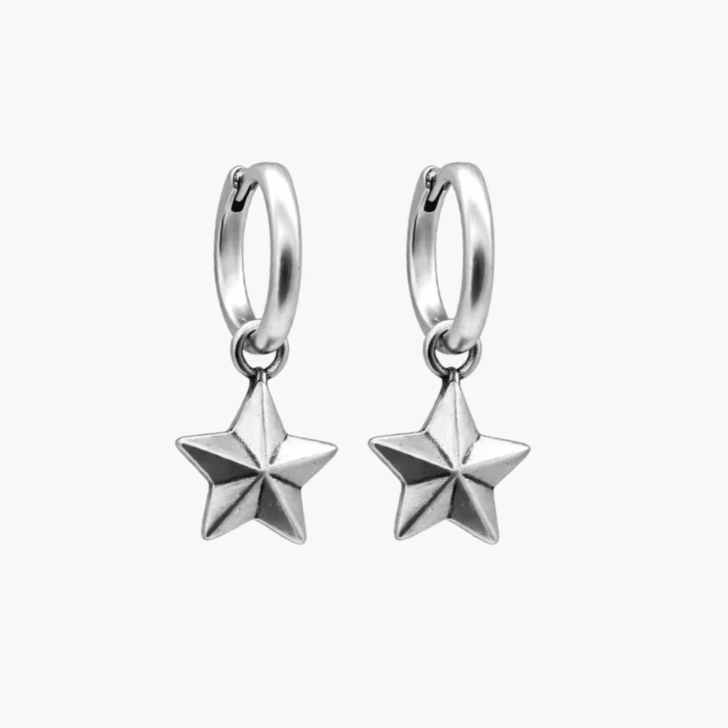 Star Sterling Silver Earring - Image 4