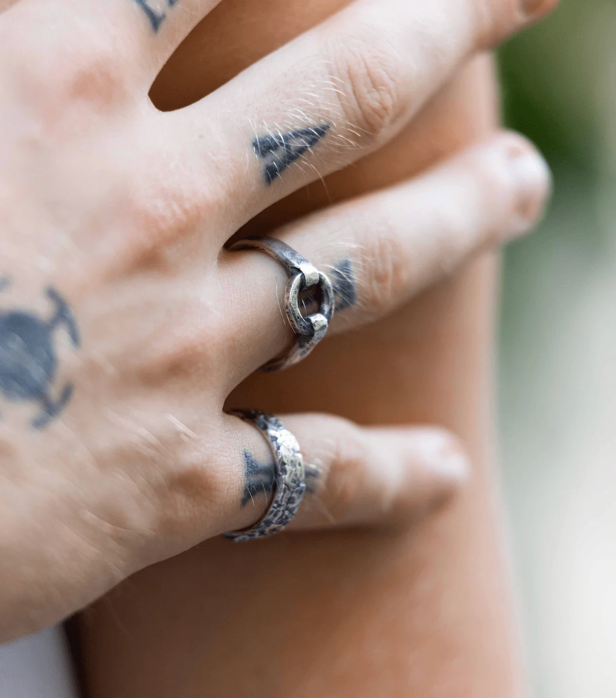 Sterling Silver Round Perforated Signet Ring - Image 8