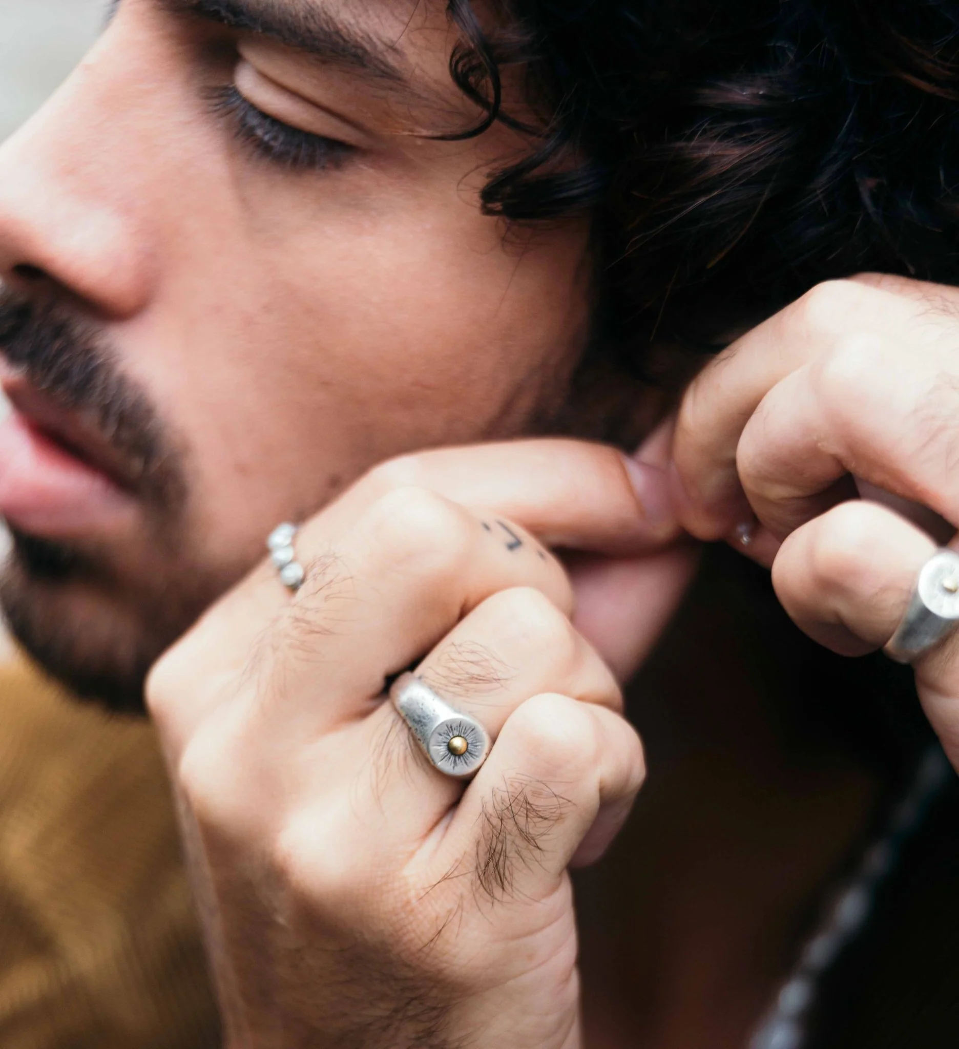 Sterling Silver Signet Ring With Gold Details - Image 3