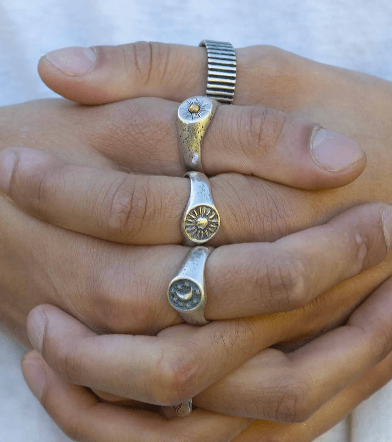 Sterling Silver Tubes Ring - Image 5