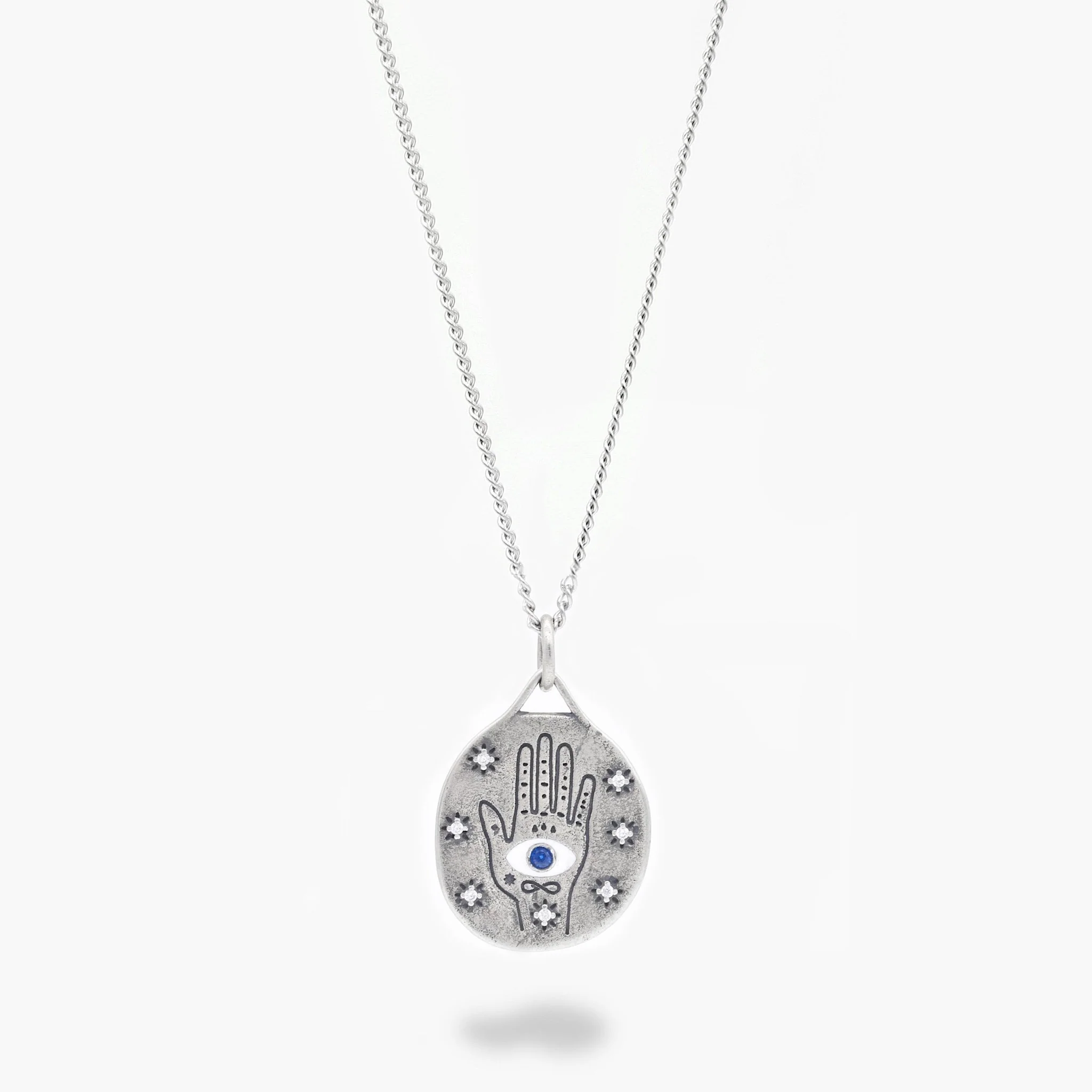 Tarot Card "The High Priestess" Sterling Silver Necklace