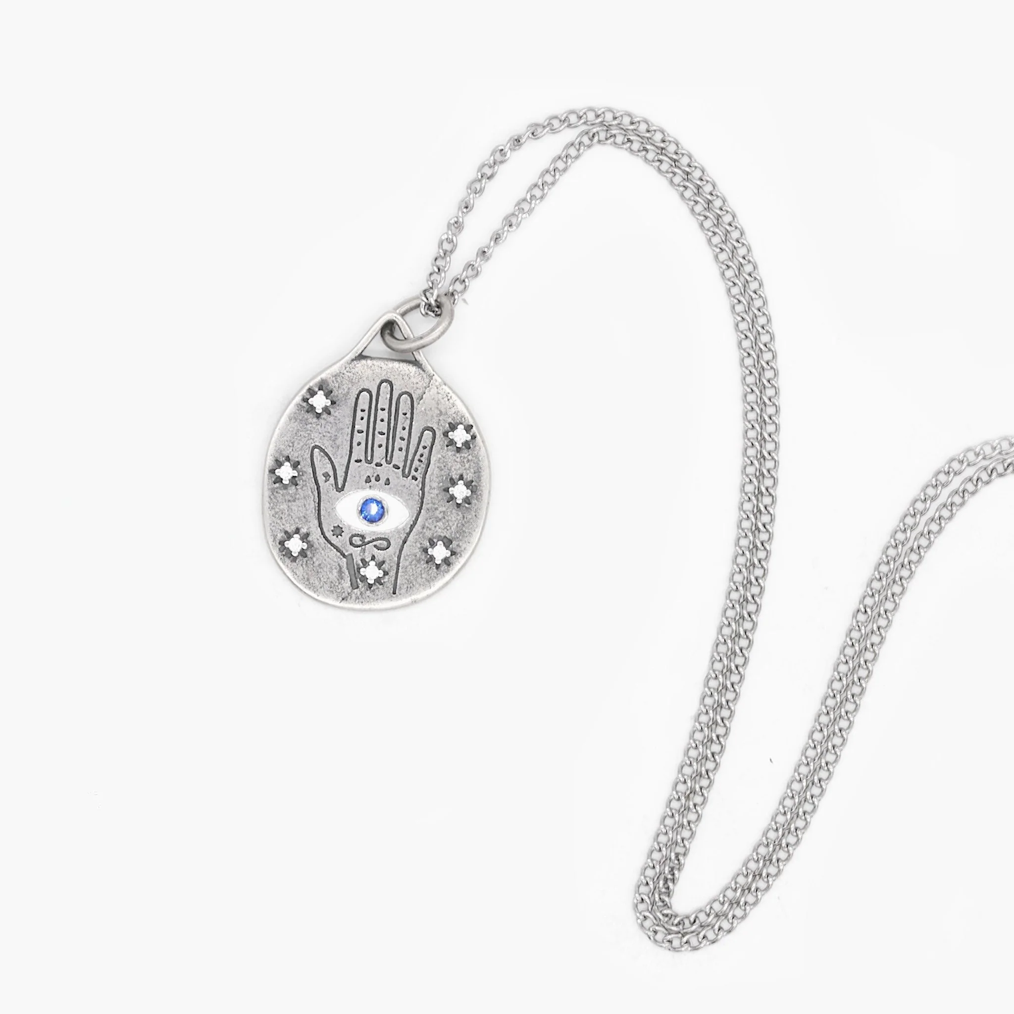 Tarot Card "The High Priestess" Sterling Silver Necklace - Image 2