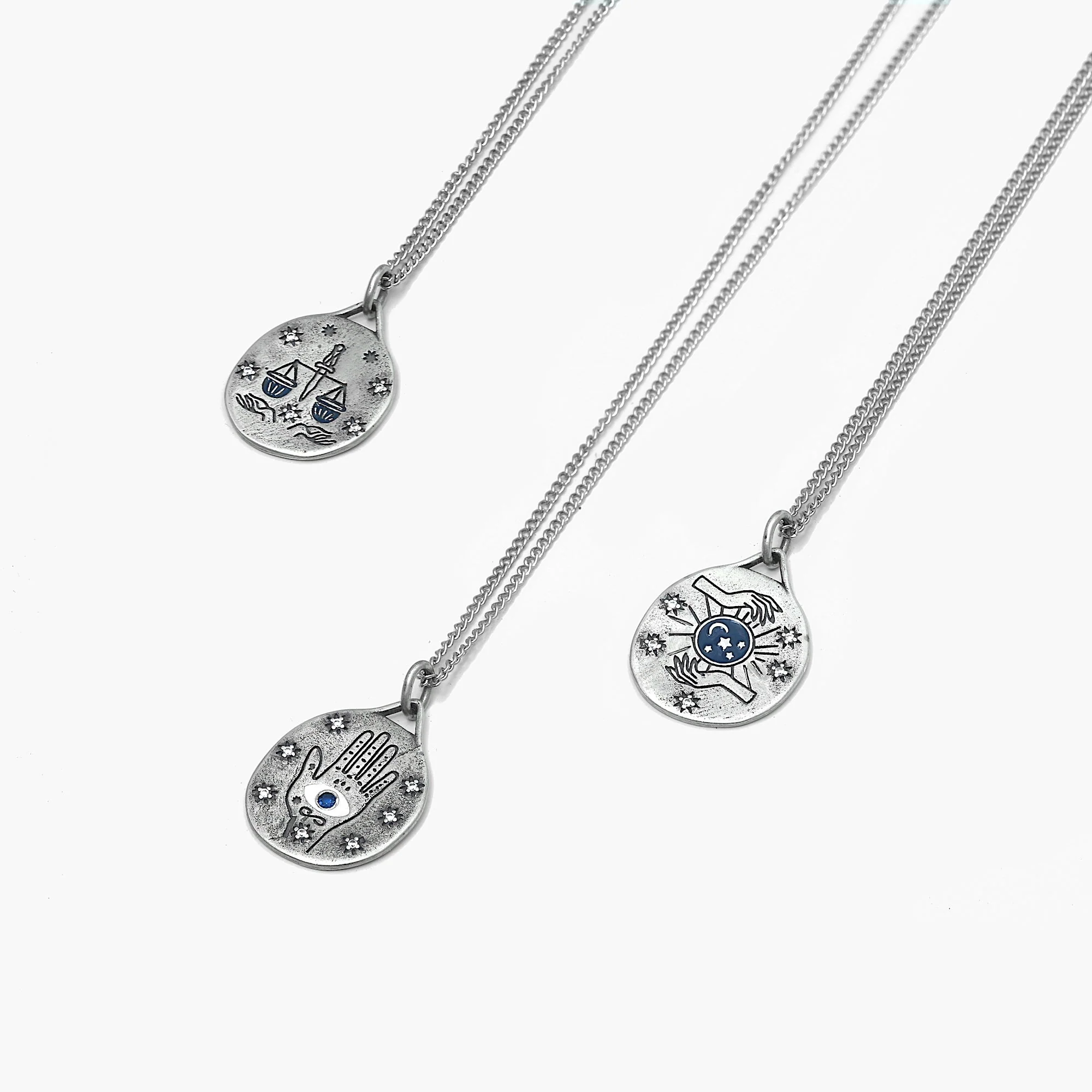 Tarot Card "The High Priestess" Sterling Silver Necklace - Image 3