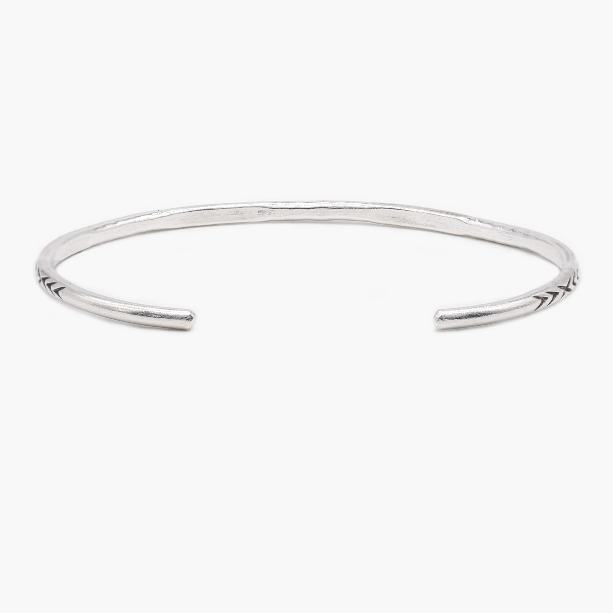 Tribal Sterling Silver Bangle - Image 2