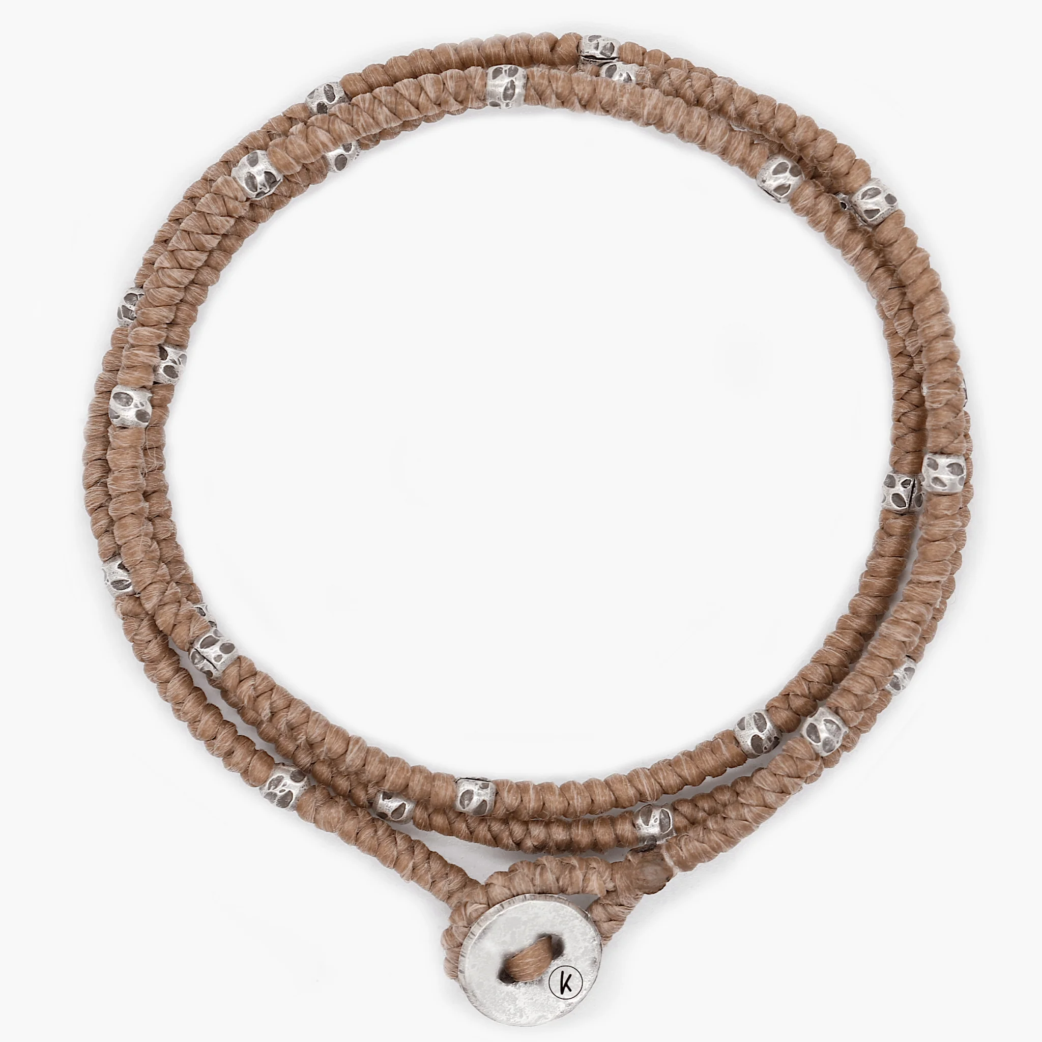 3mm Triple Wrap "Kamasan" Braided Bracelet (Brown)