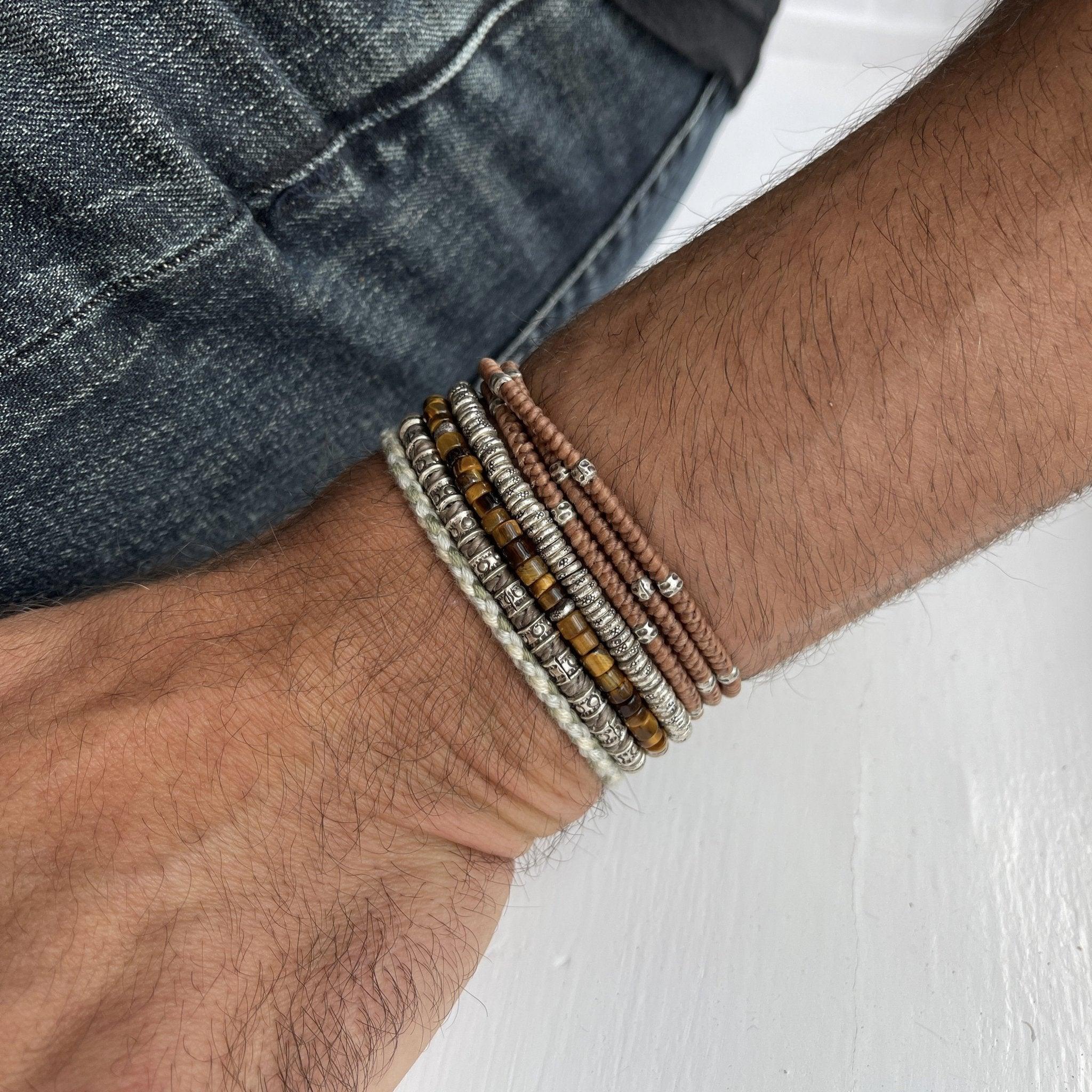 3mm Triple Wrap "Kamasan" Braided Bracelet (Brown) - Image 4
