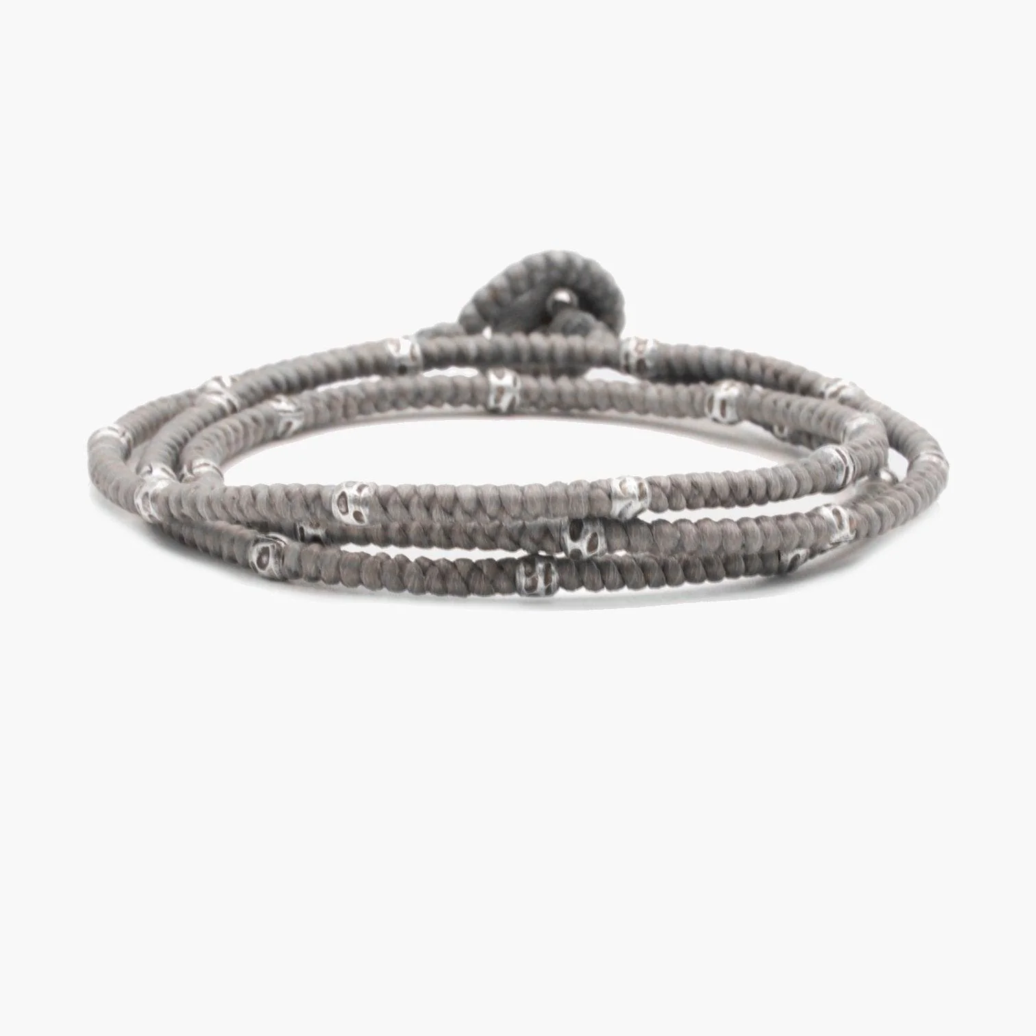 3mm Triple Wrap "Kamasan" Braided Bracelet (Grey) - Image 3